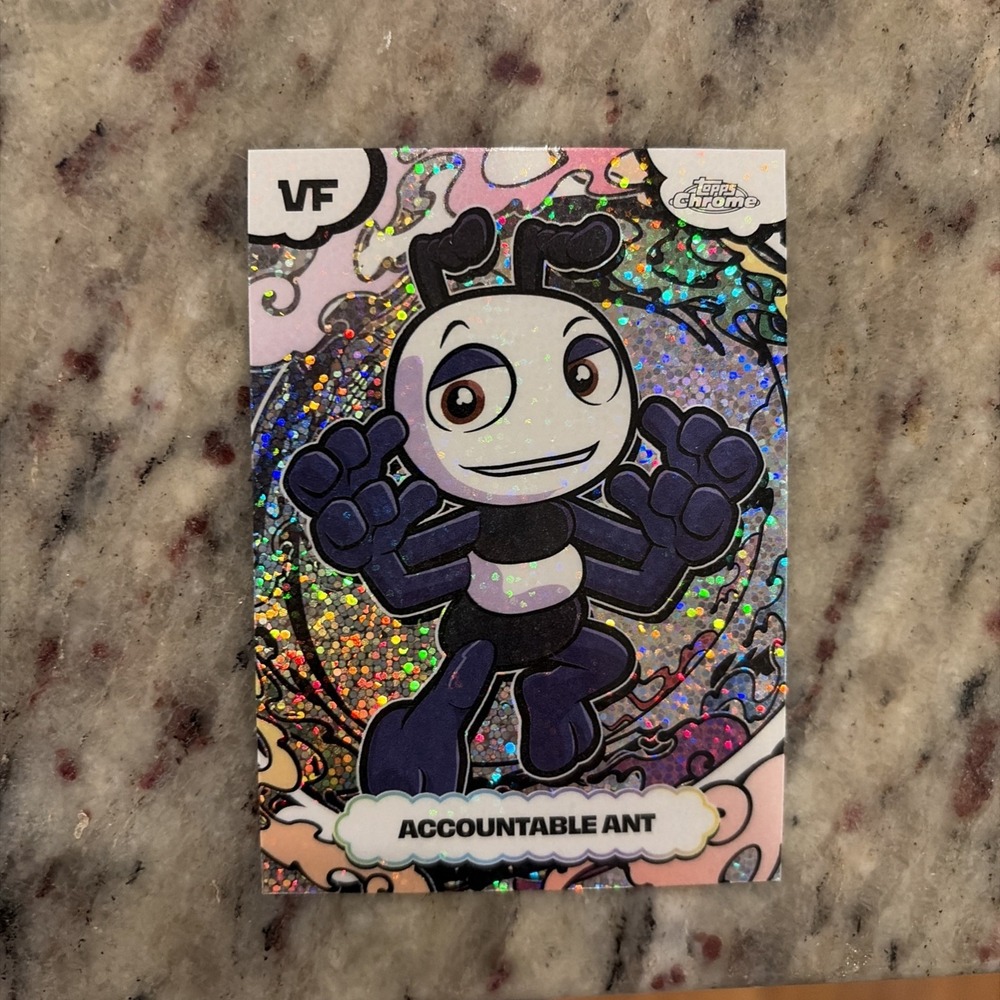 2026 Topps Chrome VeeFriends Accountable Ant SSA-7 Manga Speckle Card